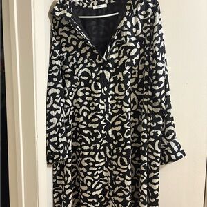 Black and White Animal Print Dress